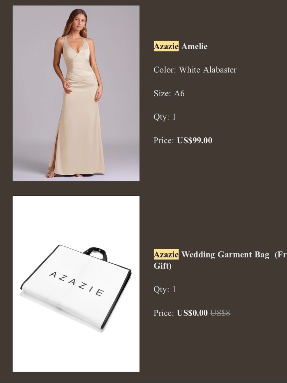Azazie Amelie Cream (White Alabaster) V-Neck Maxi Dress